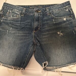 Michael Kors Blue Distressed Shorts